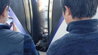 E353系特急あずさ、富士回遊3号、大月駅で切り離し作業