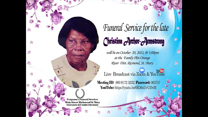Thanksgiving Service  for the late Christina Arche...