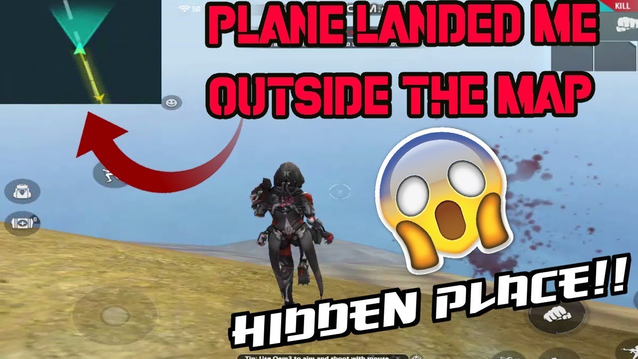 Plane Accidentally Landed Me Outside the Map!! Hidden Place! Free Fire