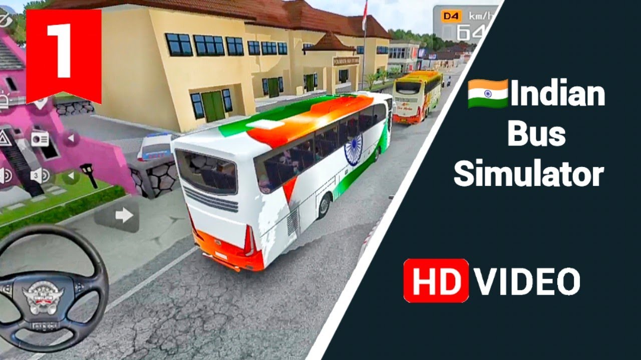 Indian Bus Simulator Gameplay 🇮🇳 | Tricolour Bus Driving in City | Realistic Bus Game 