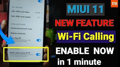 Miui 11 New Update feature Make WiFi Calling | How to make free WiFi calling in Xiaomi devices