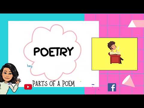 Parts of a Poem | Elements of Poetry | Poetry for Beginners