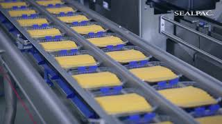 SEALPAC A8 Traysealer Double Lane Line for Sliced Cheese | Automation in the Food Industry