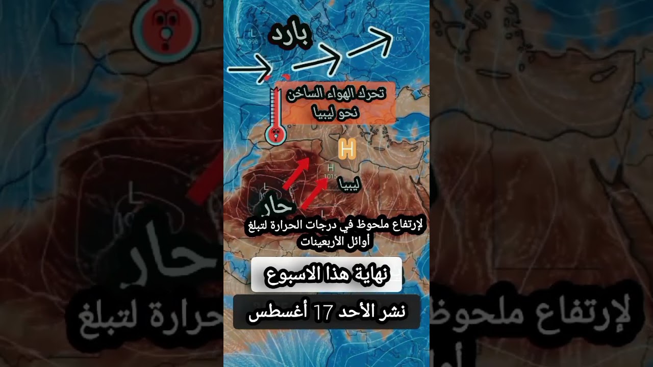 عودة الطقس الساخن إلى ليبيا العشرية الأخيرة من شهر أغسطس مع بحر خفيف الموج وارتفاع الضغط الجوي