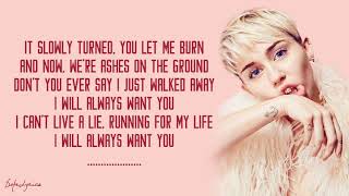 Wrecking Ball - Miley Cyrus (Lyrics) 🎵