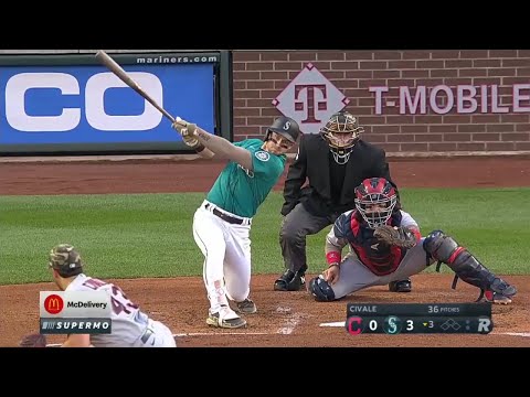 Jarred Kelenic Hits His First Career Major League Home Run | Mariners vs. Indians (May 14, 2021)