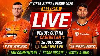 🔴 LIVE | Perth Scorchers vs San Francisco Unicorns LIVE | Match 6 | Global Super League 2026 | Live screenshot 3