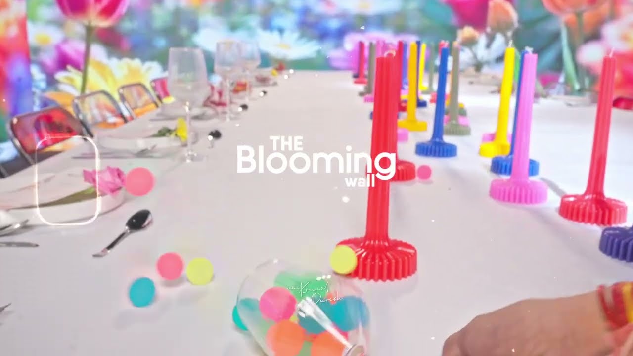 Unique Dinner Setup with LED Walls & Artistic Tablescape 