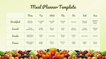Free Weekly Meal Planner Template for PowerPoint & Google Slides by GreatPPT