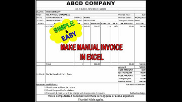 HOW TO MAKE GST INVOICE FORMAT IN EXCEL || एक्सेल में GST का बिल कैसे बनाये