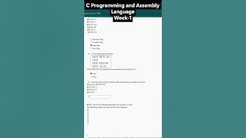 NPTEL C Programming & Assembly Language Week 1 Assignment Answers | July–Dec 2025 | NOC25-CS114