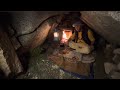 Building a Shelter in the Wild Mountains | I Almost Stepped on a Giant Snake 🐍🔥