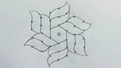 7*4 dots beautiful rangoli design kolam 🌹 Diwali rangoli 🌹 Puratasi madham kolam 🌹 daily rangoli 🌹