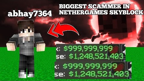 *EXPOSING A BIGGEST SCAMMER IN NETHERGAMES SKYBLOCK!!!*