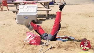 Skydiver Crashes On Beach