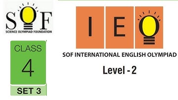 𝗖𝗹𝗮𝘀𝘀 -𝟰 𝗜𝗘𝗢-𝗟𝗲𝘃𝗲𝗹-𝟮 𝗦𝗲𝘁 𝟯|𝗜𝗻𝘁𝗲𝗿𝗻𝗮𝘁𝗶𝗼𝗻𝗮𝗹 𝗘𝗻𝗴𝗹𝗶𝘀𝗵 𝗢𝗹𝘆𝗺𝗽𝗶𝗮𝗱#ieo #olympiad #class4english #sof #imo