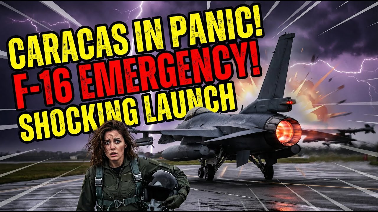 “Caracas Shocked! US F-16 Female Pilot Takes Off at Full Speed During Emergency”