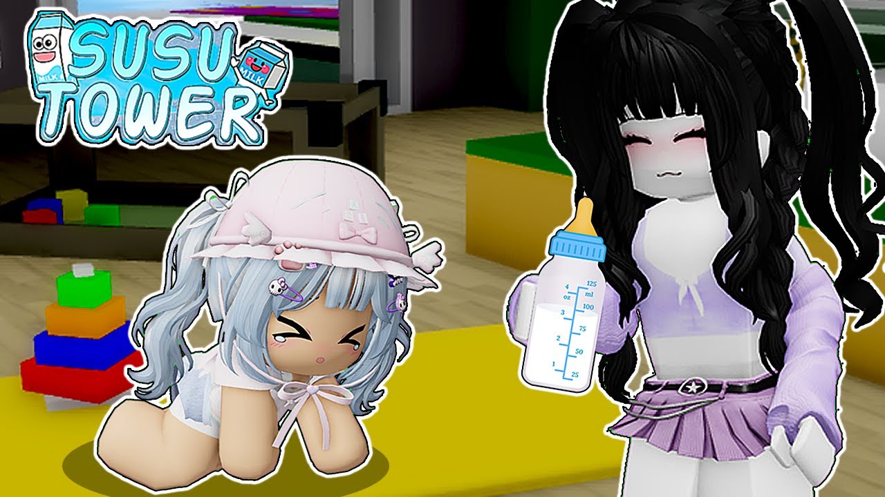 BIBI MAU MINUM SUSU  || TOWER SUSU - ROBLOX INDONESIA