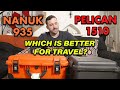 Nanuk 935 vs pelican 1510 my 1st time traveling w the pelican  comparing the two cases