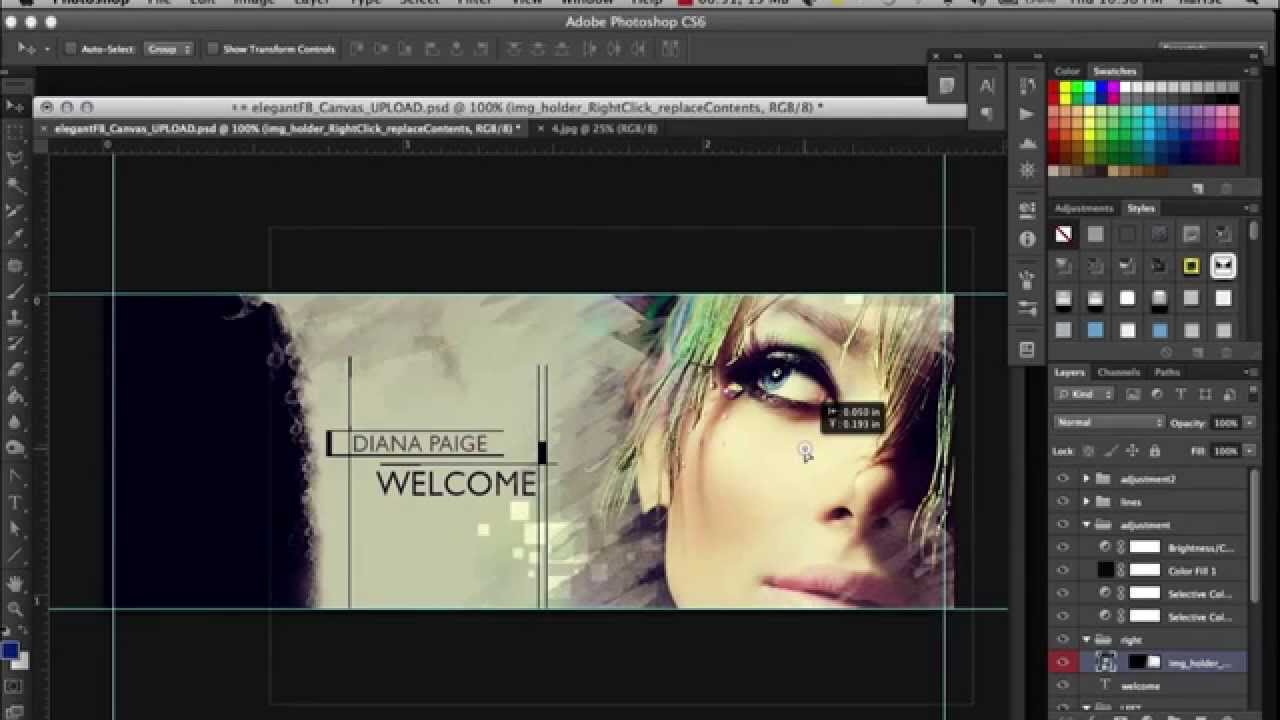 how to make a facebook canvas design in photoshop quickly youtube