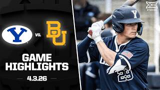 BYU vs. Baylor Highlights (4.3.26) | 2026 Big 12 Baseball