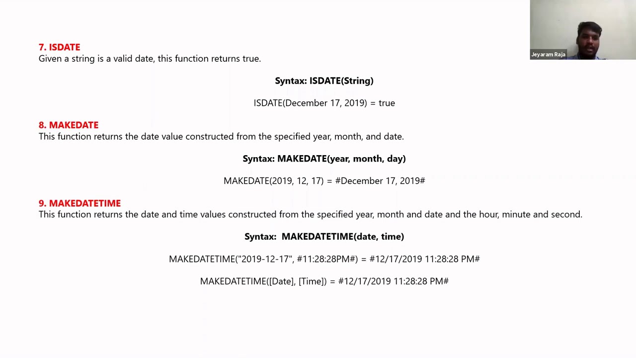 Tableau - Date and String Functions - YouTube