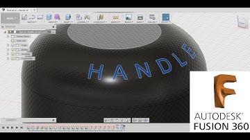 Text projection on a double curved surface in Fusion 360