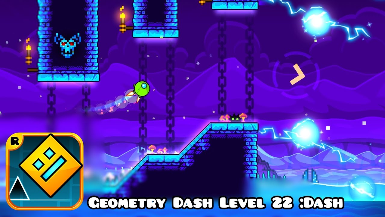 Geometry Dash Level 22 : Dash - Showcase (Geometry Dash 2.2) - YouTube