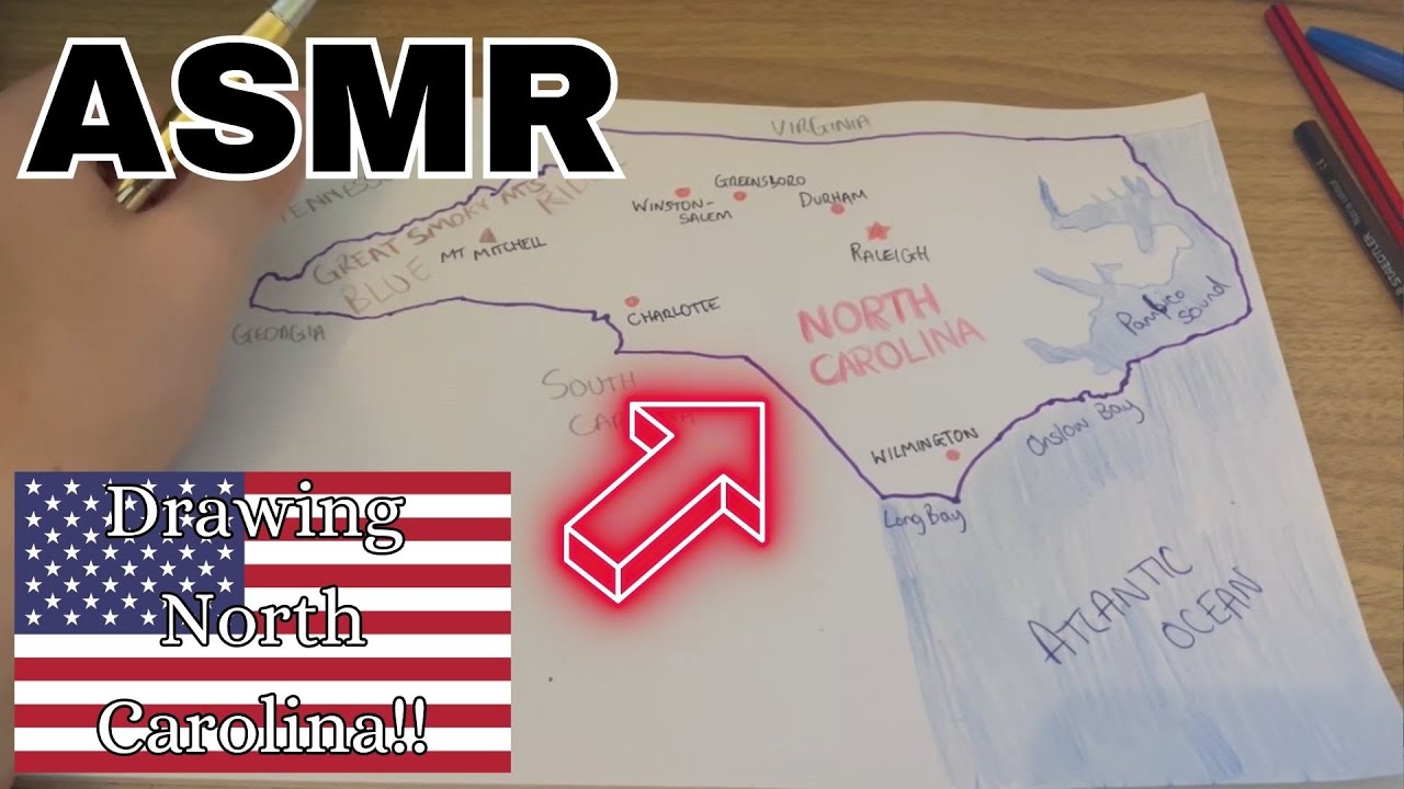 ASMR Drawing A Map Of North Carolina History Facts YouTube ASMR Drawing A Map Of North Carolina History Facts YouTube