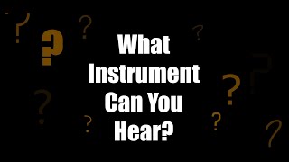 What Instrument Can You Hear?