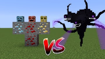 what if you create an ORES BOSS VS WITHER STORM in MINECRAFT
