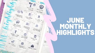 June Highlights ||| Hobonichi Cousin Monthly spread ||| Memory Planning ||| 2021 |||