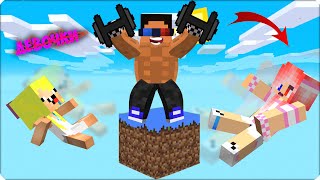 💪ОДИН БЛОК НО Только ДЛЯ МАЛЬЧИКОВ! Нубик Шеди Леска Майнкрафт! Minecraft