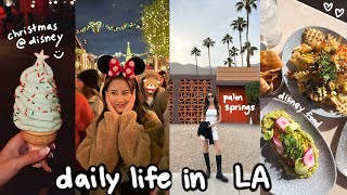 weekly vlog  holidays at disneyland, palm springs, events, bubble bath, skincare haircare favorites