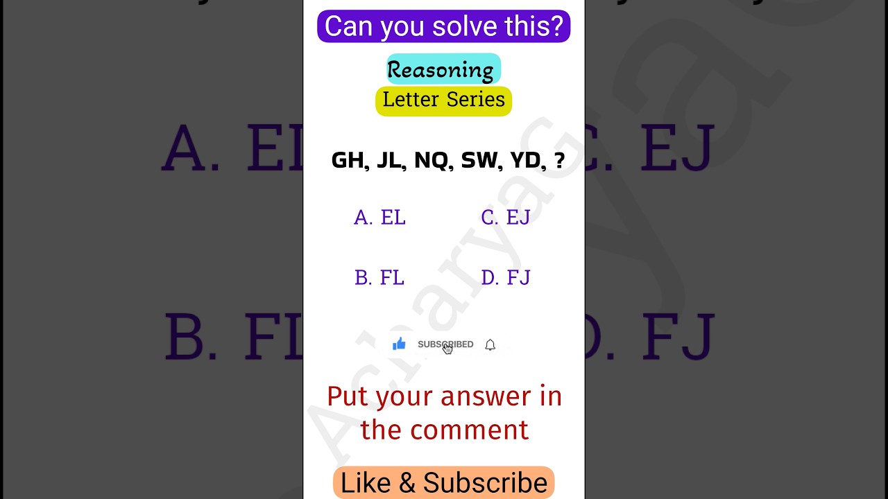 Letter Series Reasoning | Letter Series Tricks | 