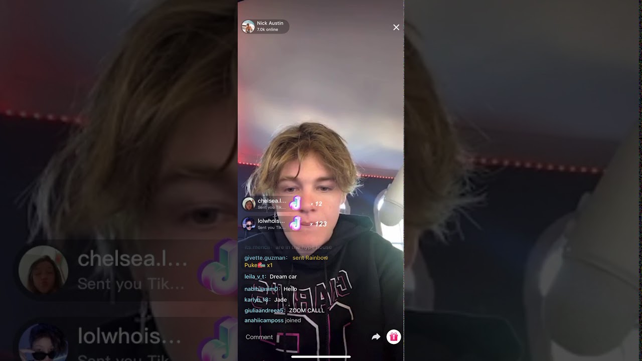 Nick Austin tiktok live 5.8.2020