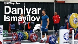 Daniyar Ismayilov 160kg Snatch 180kg Clean & Jerk Session 2015 World Weightlifting Championships