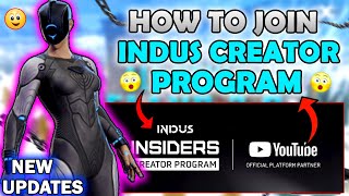 INDUS GAME INSIDERS CREATOR PROGRAM || HOW TO JOIN INDUS INSIDERS CREATOR PROGRAM || INDUS GAME