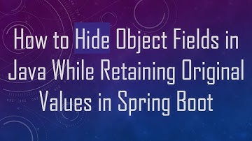 How to Hide Object Fields in Java While Retaining Original Values in Spring Boot