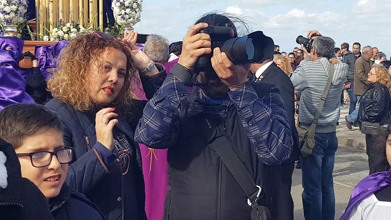 semana santa la linea 2018 - cristo del mar por el paseo maritimo parte1
