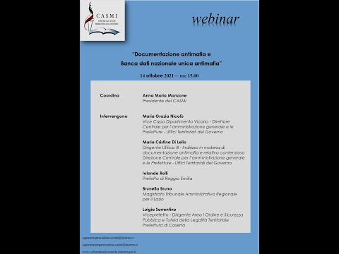 CASMI - Webinar del 14 ottobre 2021