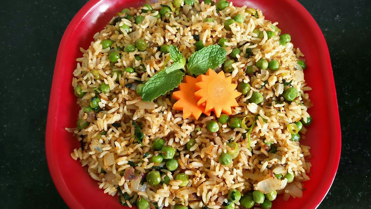 Green Peas Pulao With Left Over Rice Instant peas pulao Matar