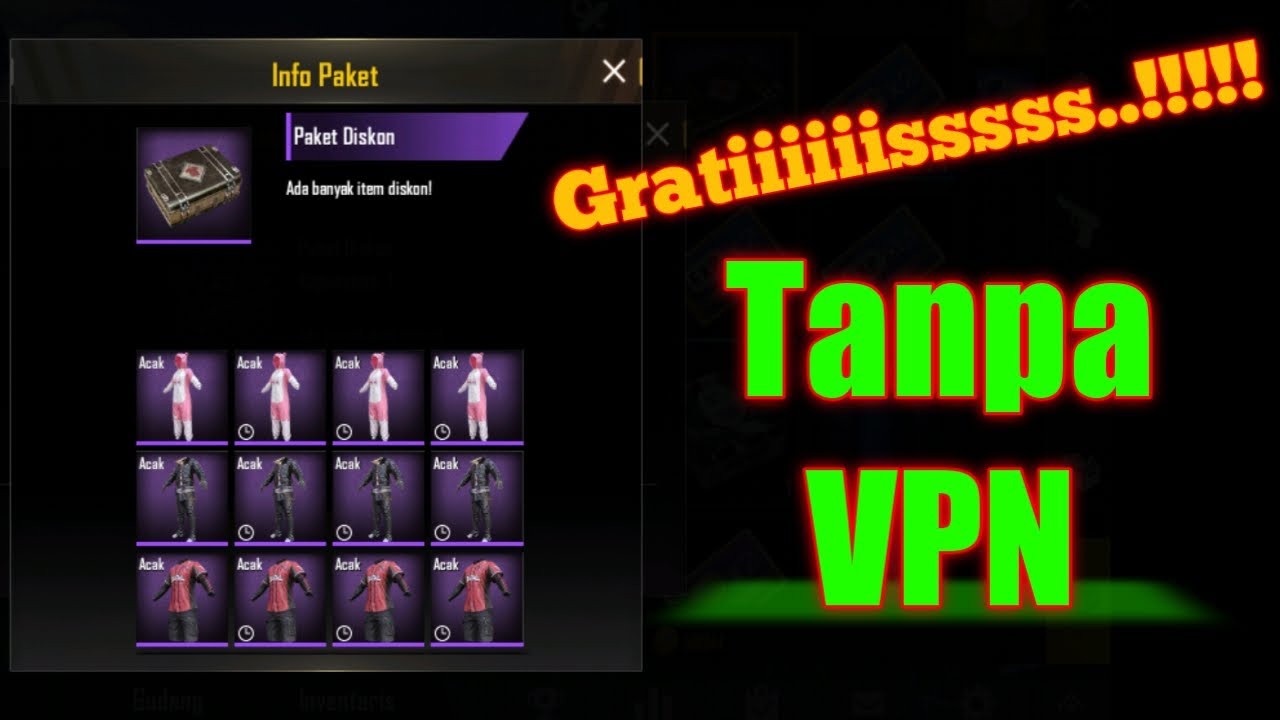 Cara dapat skin GRATIS PUBG Mobile Indonesia, Tanpa menggunakan VPN