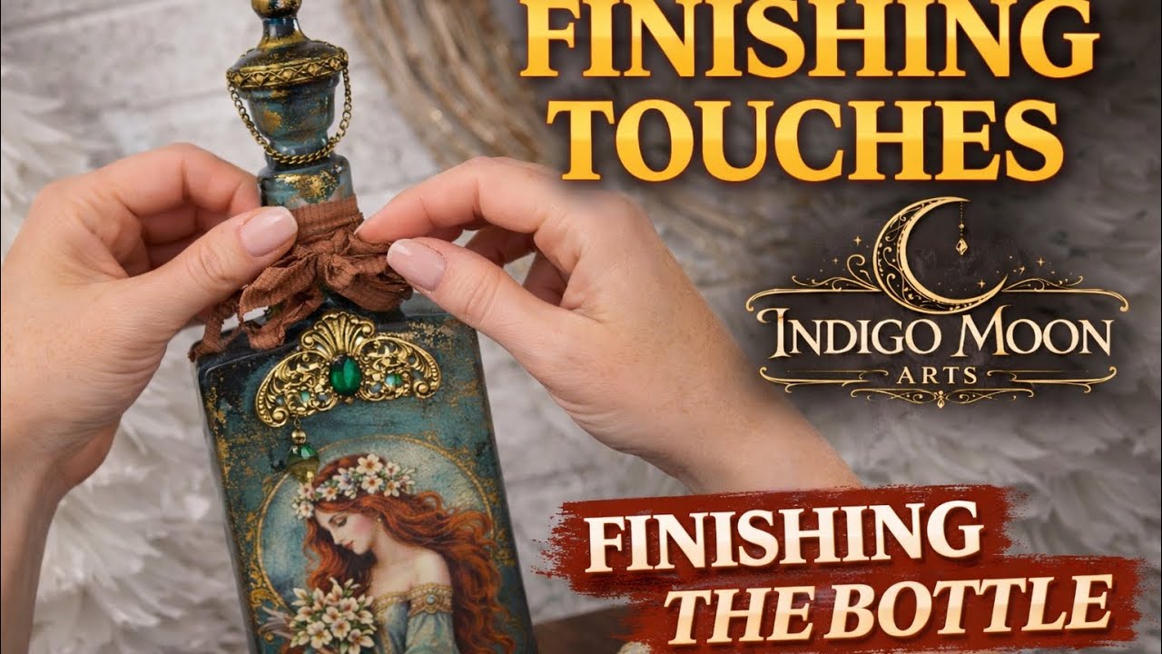 DIY Decorative Bottle | Finishing Touches: Adding a Finial, Ribbon & Jewelry Accents 