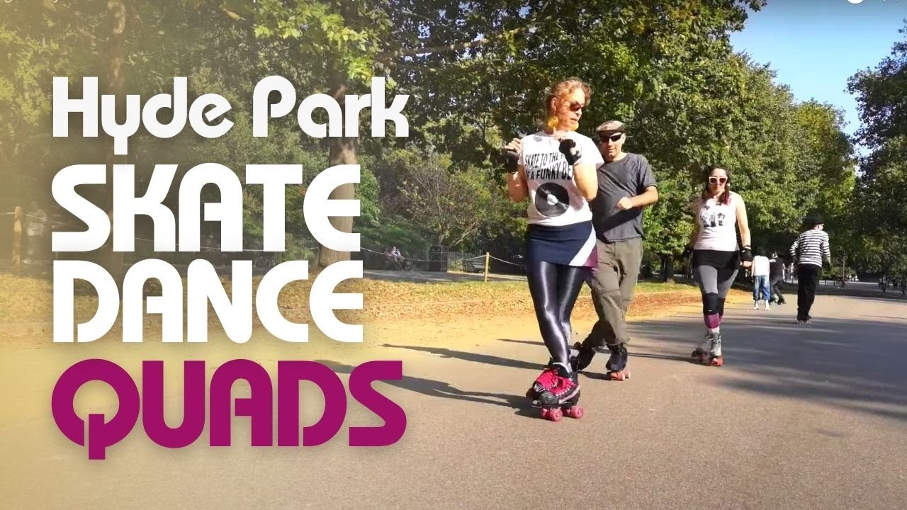Skate dancing in Hyde Park on roller and quad skates; in honour of