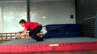 my First backflip flat and wall flip!!