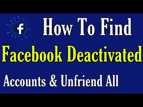 Como encontrar Facebook Desactivado contas e Unfriend