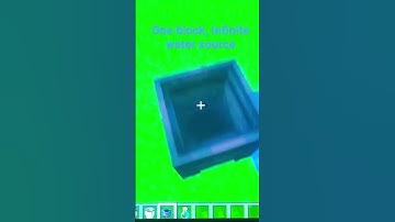 One Block, Infinite Water Source in Minecraft