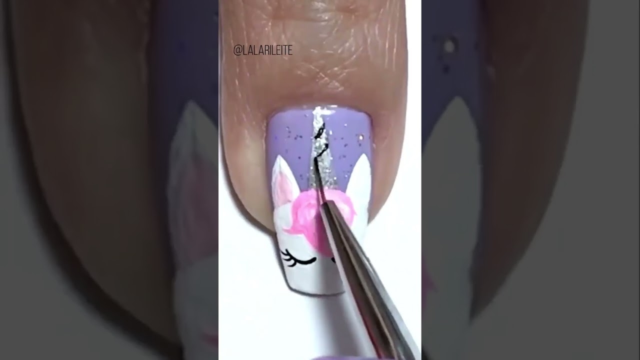easy unicorn nail art 