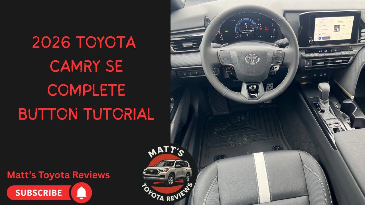 Полное руководство по использованию кнопок на Toyota Camry SE 2026 года